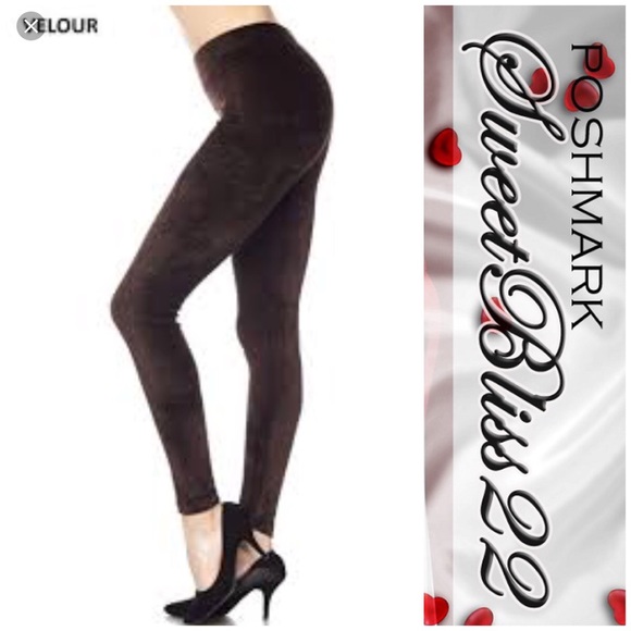 💥Espresso Velour Leggings💥 - Picture 2 of 2